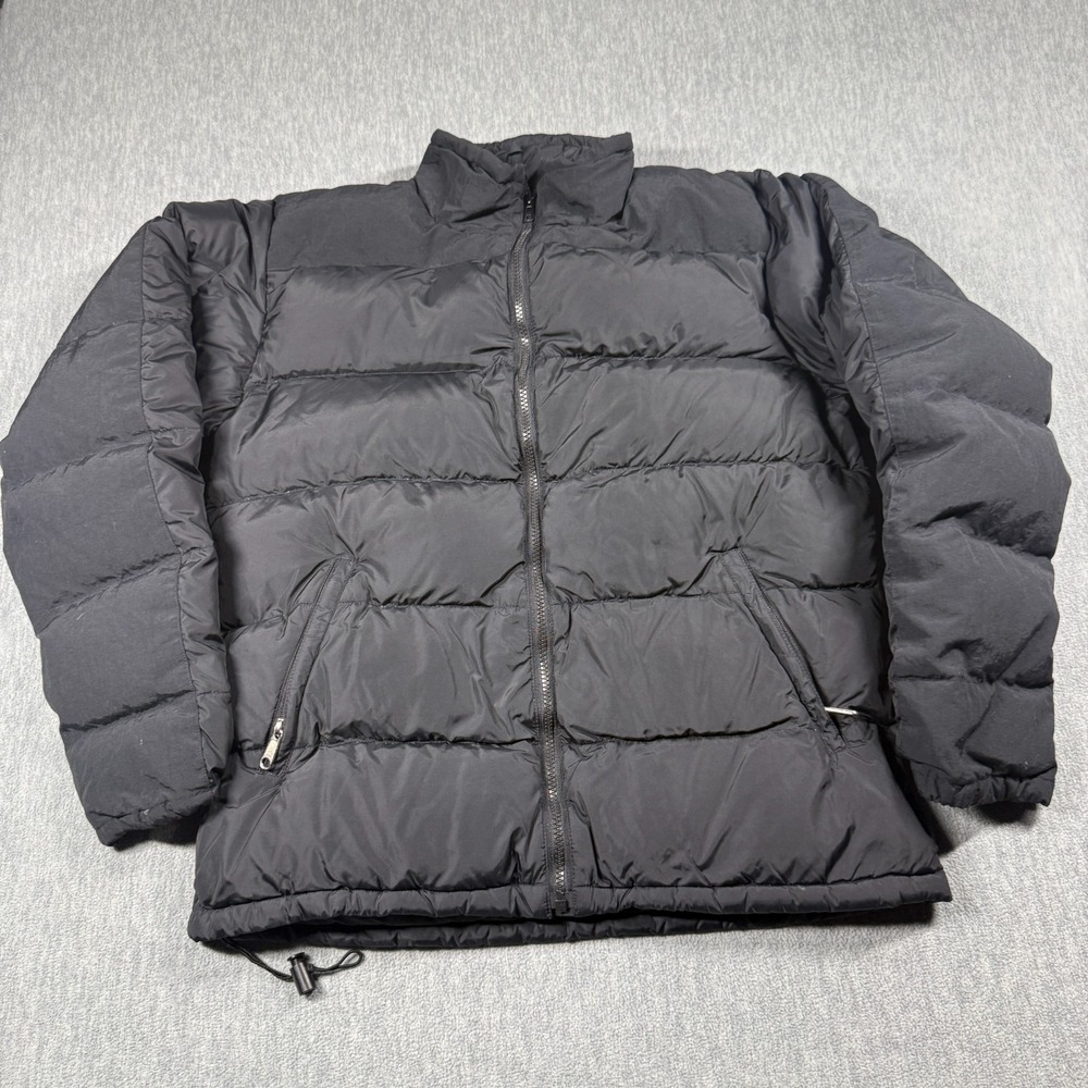 The North Face Jacket Women M Black Puffer Full Zip Nuptse Style Goose Down Warm